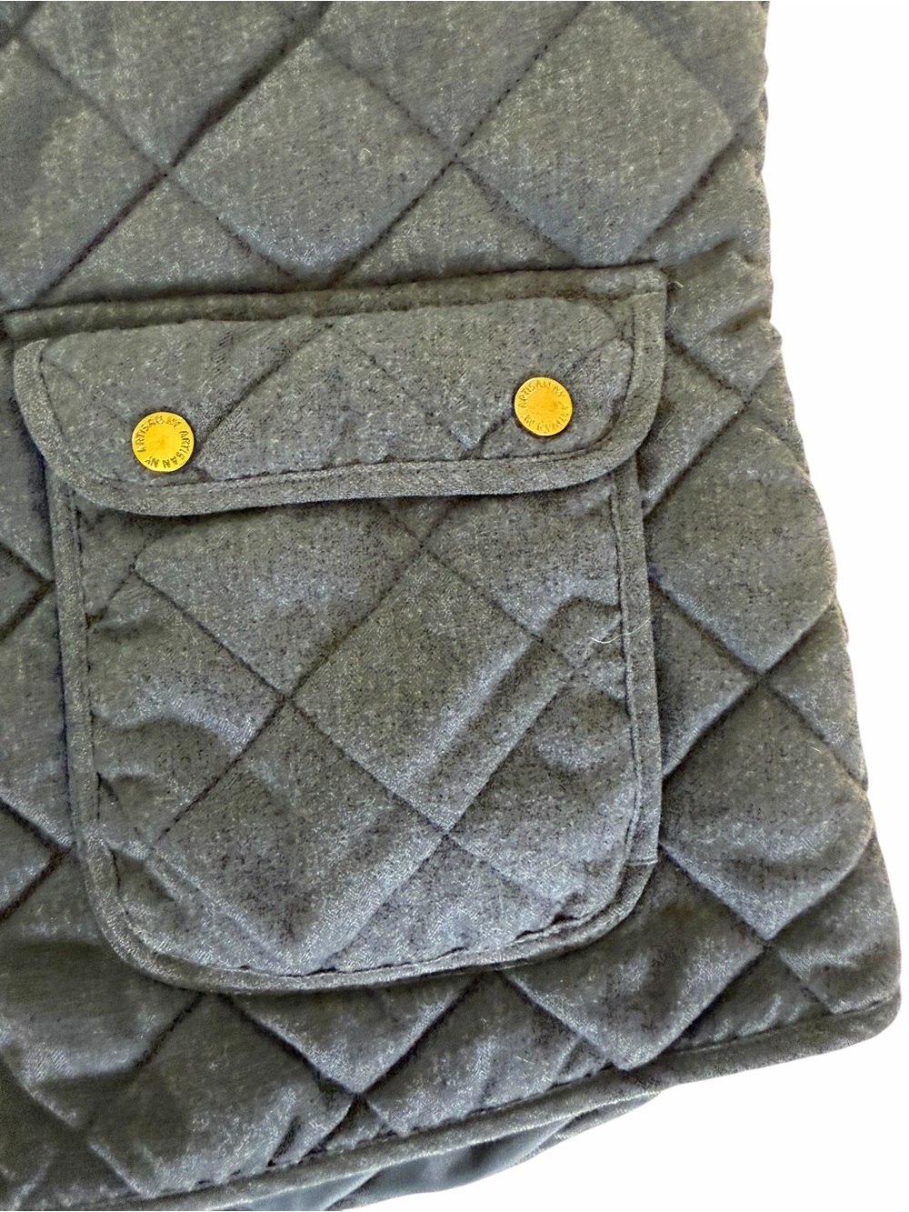 Artisan Ny Quilted Dark Blue Sleeveless Vest - Picture 5 of 9